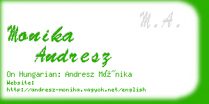 monika andresz business card